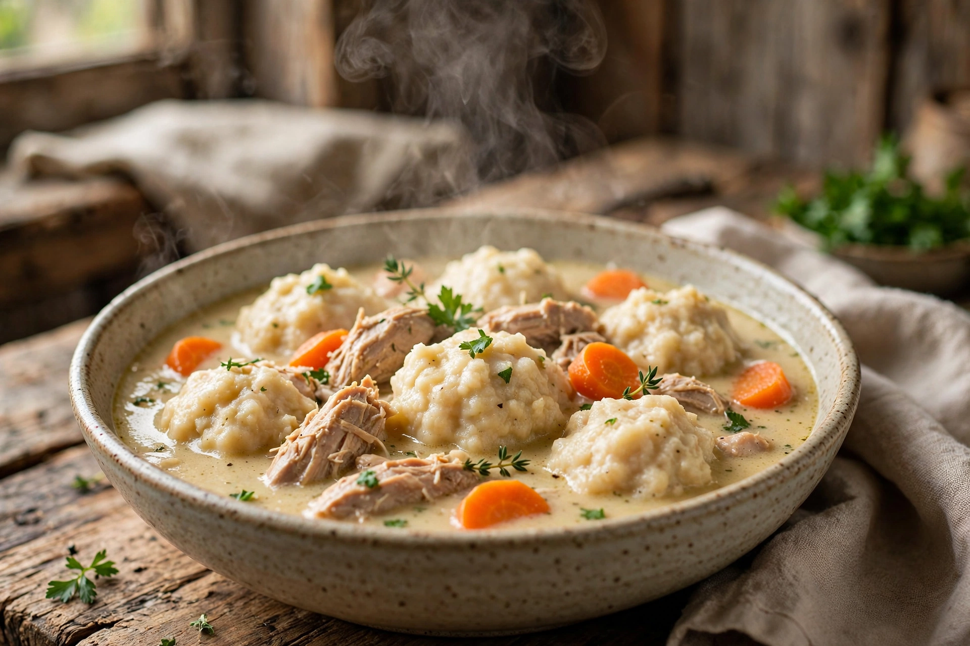 chicken and dumplings at Cracker Barrel