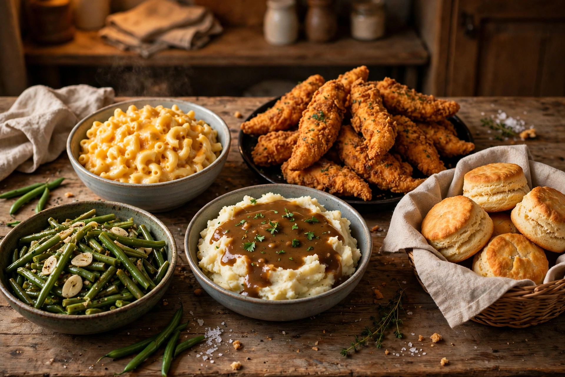 Cracker Barrel family meals to go with fried chicken and country sides